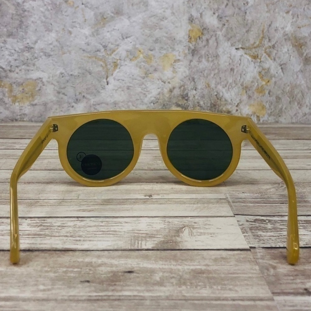 KOMONO sunglasses NEW Hippolyte shield Yellow Round - Picture 7 of 10